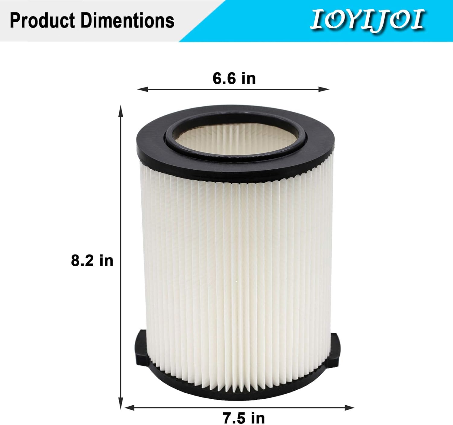 IOYIJOI 1 Pack Standard Wet or dry Vacuum Filter Vf4000 for RIDGID Vacs 5 Gallons and Larger Vacuum Cleaner, Replacement Vf4000 filter
