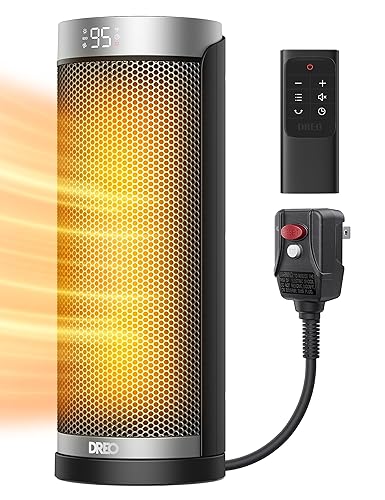 Dreo Space Heater for Bathroom and Indoor, 1500W Portable Ceramic Electric Heater, Adjustable Thermostat, 70°Oscillating, 5 Mode