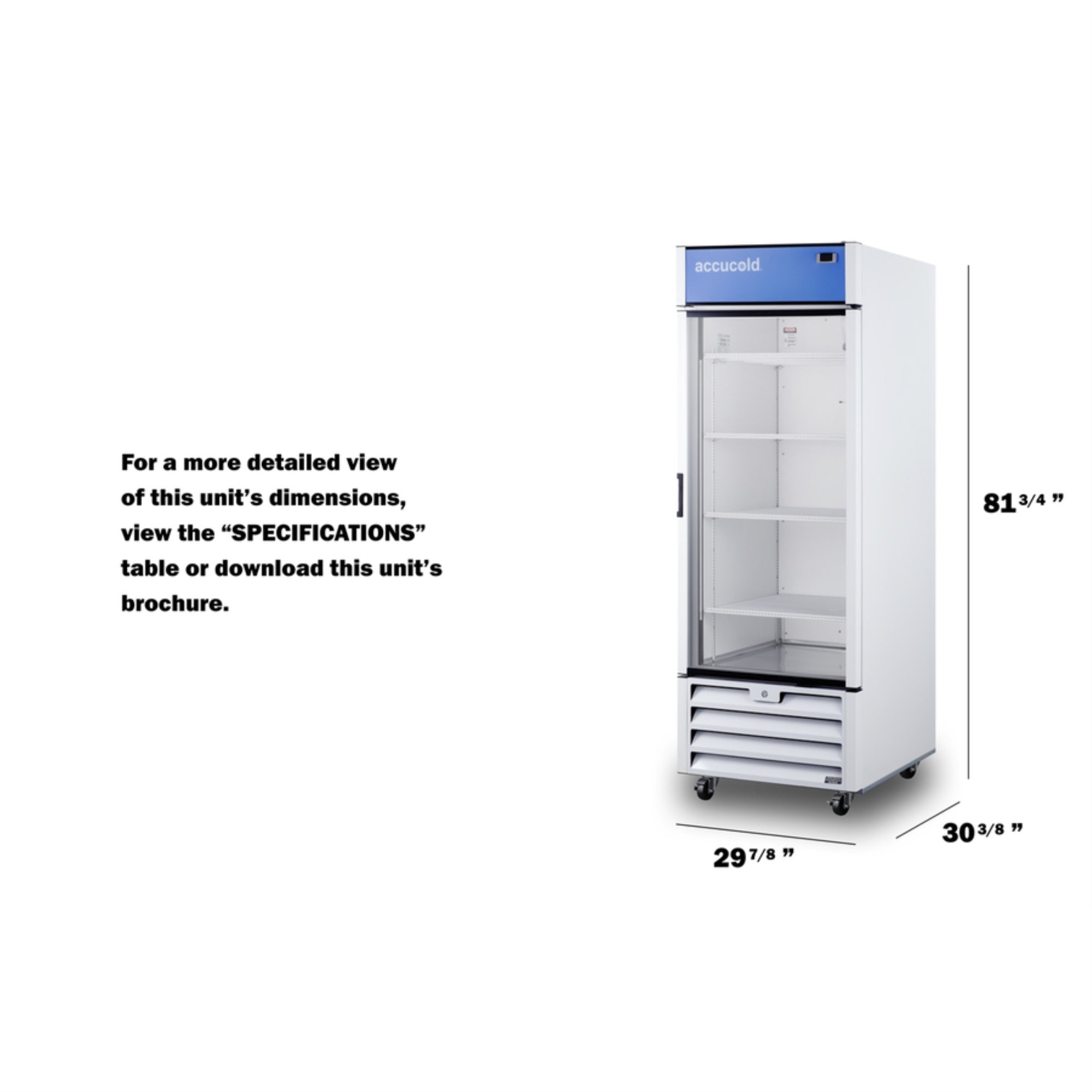 Accucold Commercial Full-sized glass door commercial beverage center