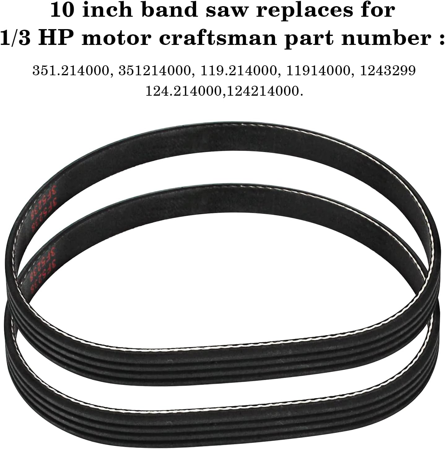 Usamate Bandsaw Drive Belt 1-JL22020003 Compatible with Sears Craftsman 10