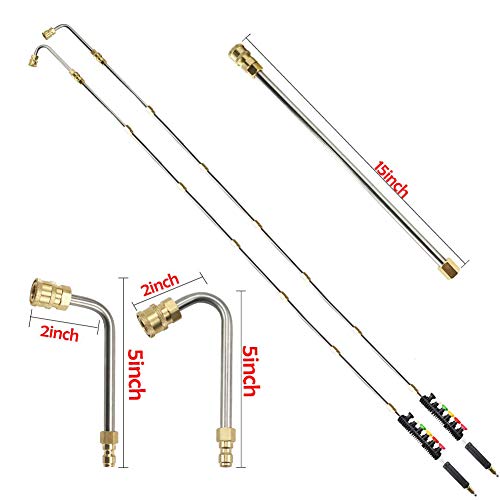 AgiiMan Pressure Washer Extension Wands - 120 Inch Power Washer Gutter Cleaning Tools, Telescoping Replacement Lance, Window Cle