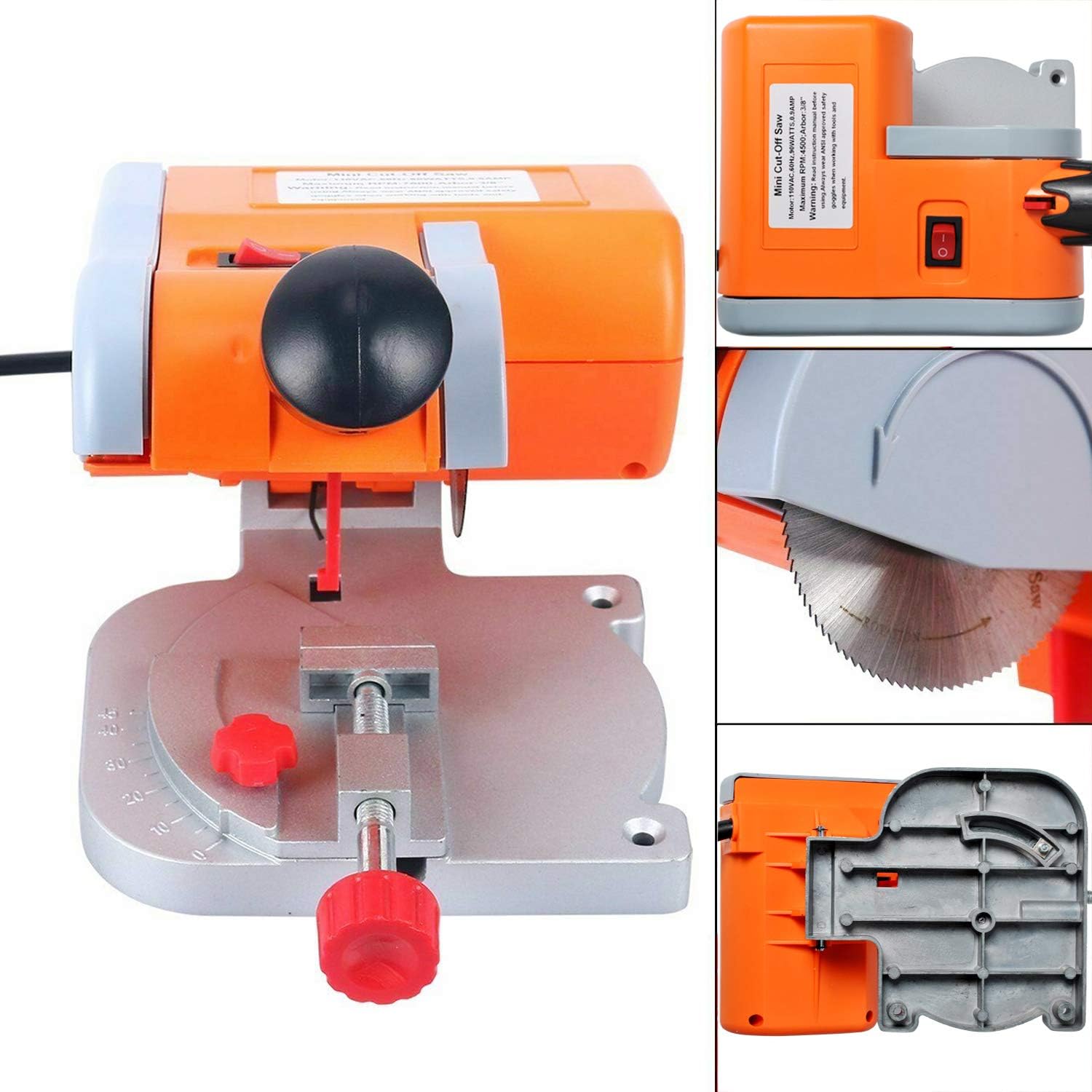 Poweka Mini Cut-off Miter Saw for Cutting Metal Wood Plastic Arts