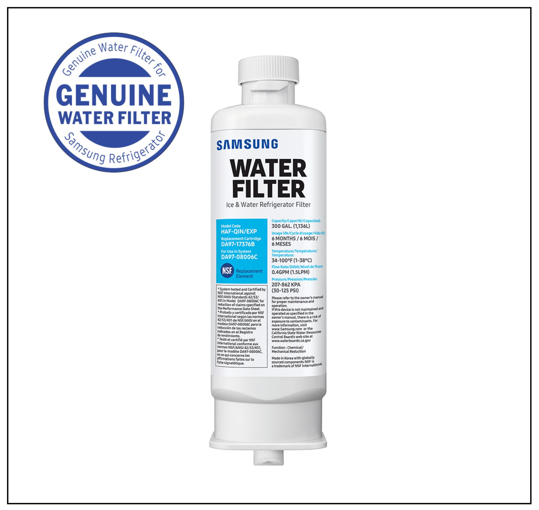 Samsung HAF-QIN/EXP Refrigerator Water Filter
