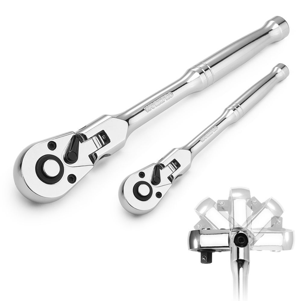 GCP Products 2Pc Flex Head Ratchet Set 1/4