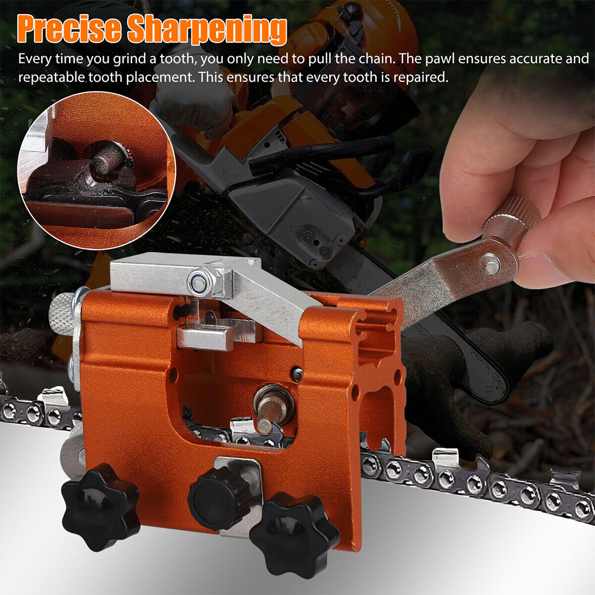 Great Choice Products Chainsaw Sharpener Jigs Sharpening Tool Kit For 12-20