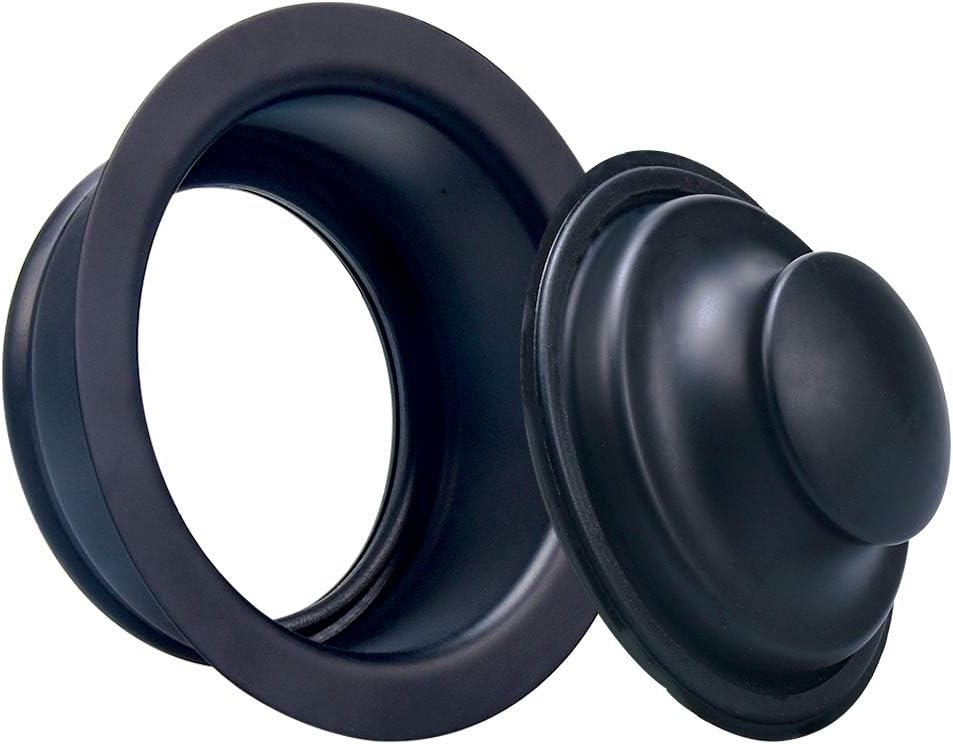 Vistop Kitchen Sink Flange Stopper Black - Universal Garbage Disposal Flange for Fit 3-1/2 Inch Standard Sink Drain Hole, Sink Flange
