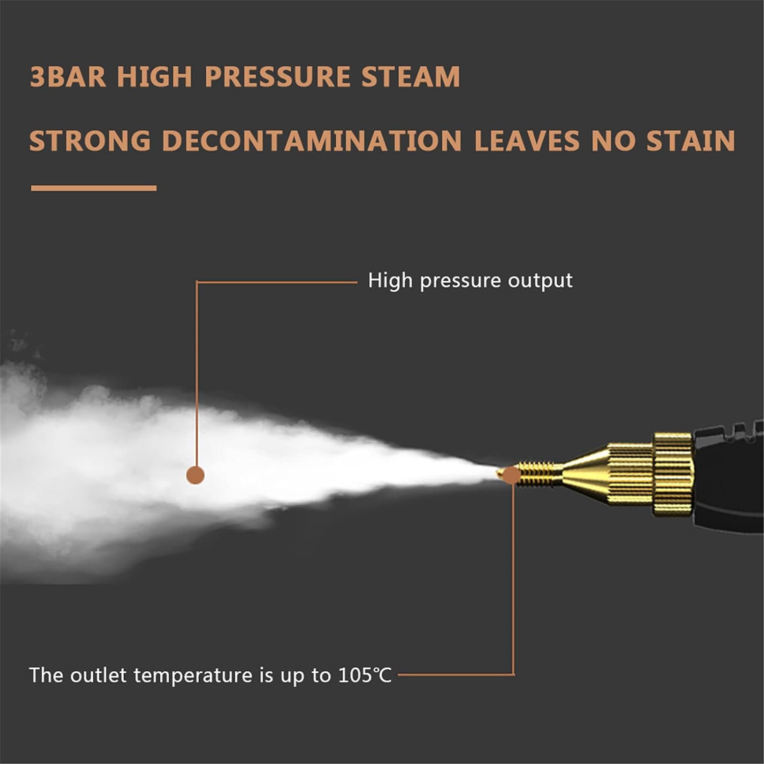 TKM Home Handheld Pressurized Steam Cleaner,2500W Handheld High Temp Portable Cleaning Machine, Cleaning For Couch, Auto, Flo…