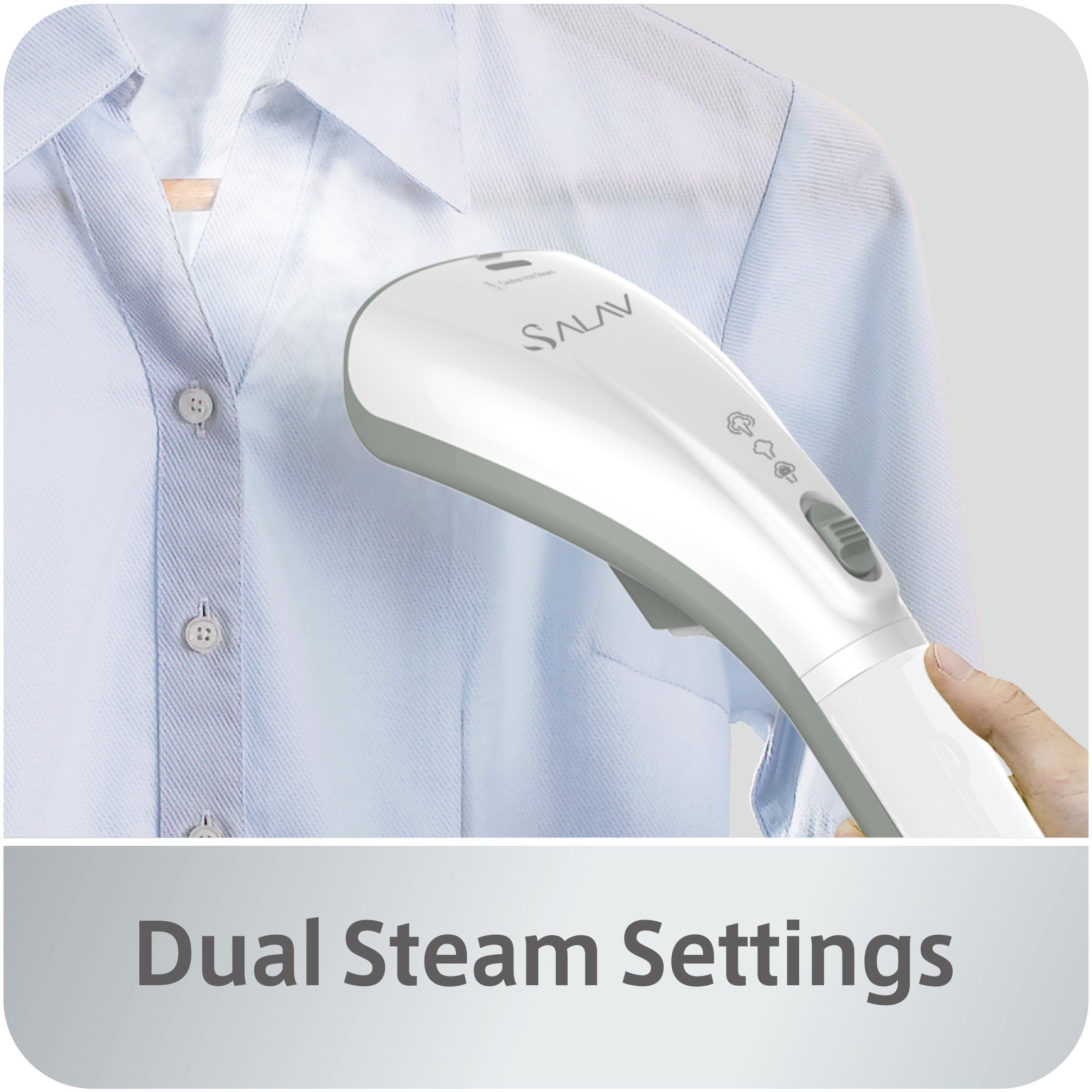 SALAV HS-04/T Gray QuickSteam Hand Held Steamer, 1000 watts,