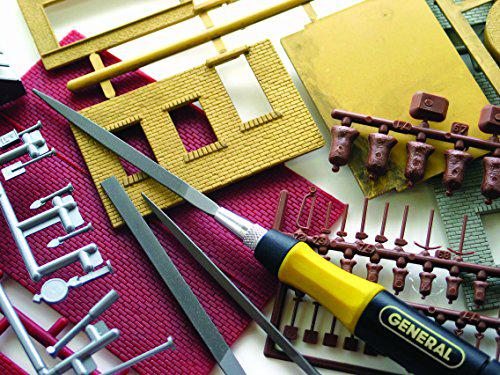 general tools 707475 swiss pattern needle file set, 12-piece, black, set of 12 and handle