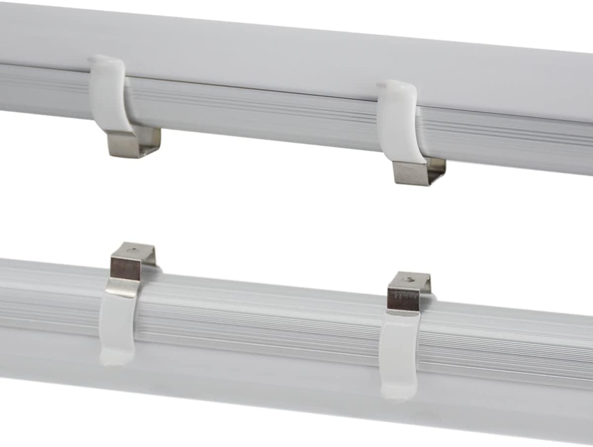 Bettomshin 16Pcs 1.30Inch Length T12 Clips Bracket Hanger, 0.20Inch Bore 0.49Inch Height for LED Light Tube Ceiling Lamp Fluorescent Tube