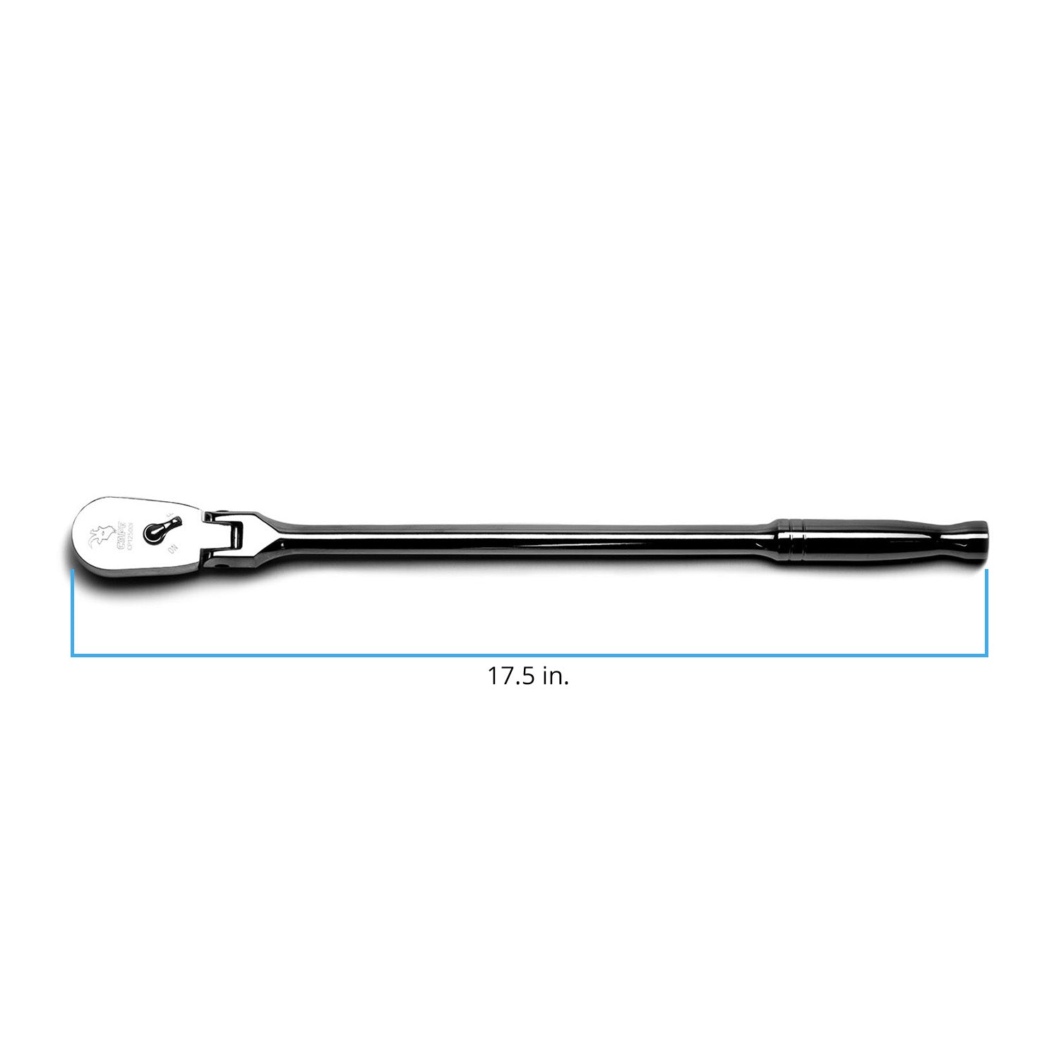 Capri Tools 1/2-In Drive Low Profile Flex-Head Ratchet, True 72-Tooth, 5-Degree Swing Arc, 180-Degree Flex-Head