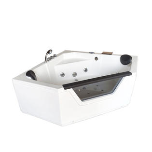 SIMBASHOPPING USA Whirlpool Corner Bathtub Hydrotherapy IBIZA 59.05