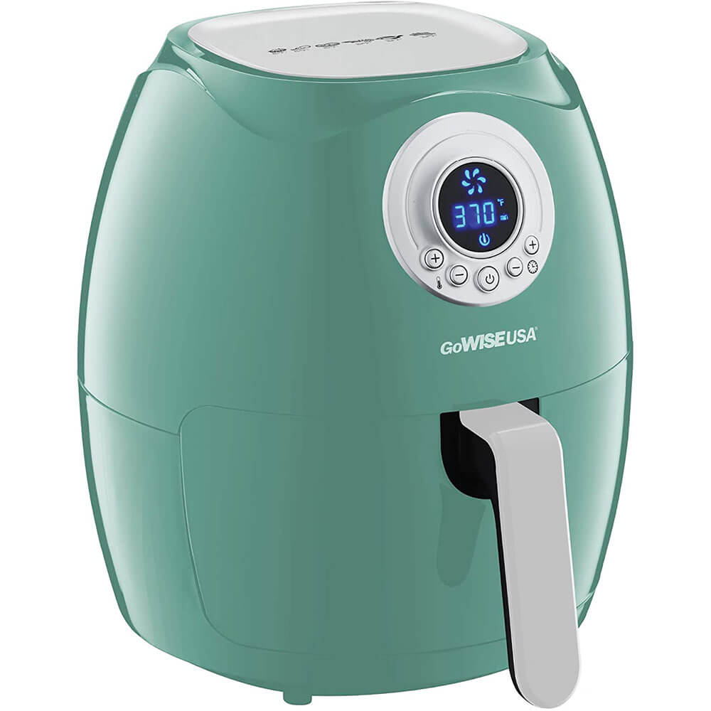 GoWISE GW22961 3.7-Quart Digital Air Fryer + 100 Recipes - Mint