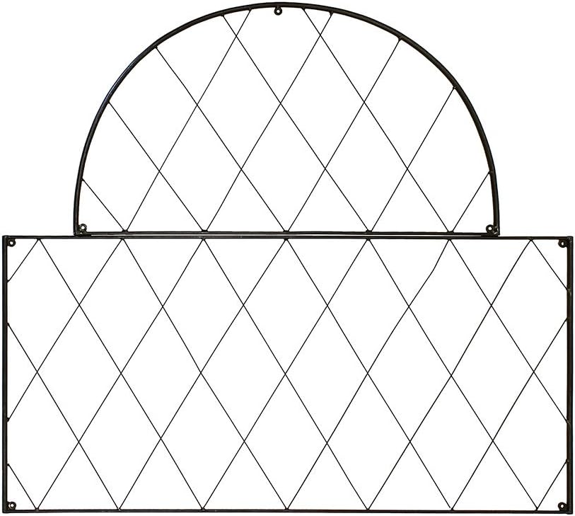 Achla Designs FT-54 Oxfordshire Wrought Iron Garden Wall Lattice Trellis, Black