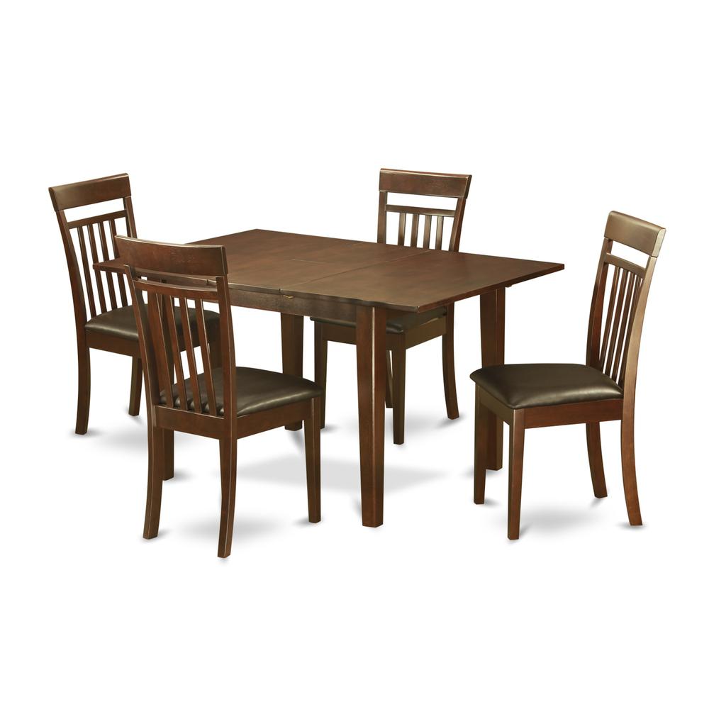 East West Furniture 5  PC  small  Kitchen  Table  set  -  dinette  Table  with  4  Kitchen  Dining  Chairs
