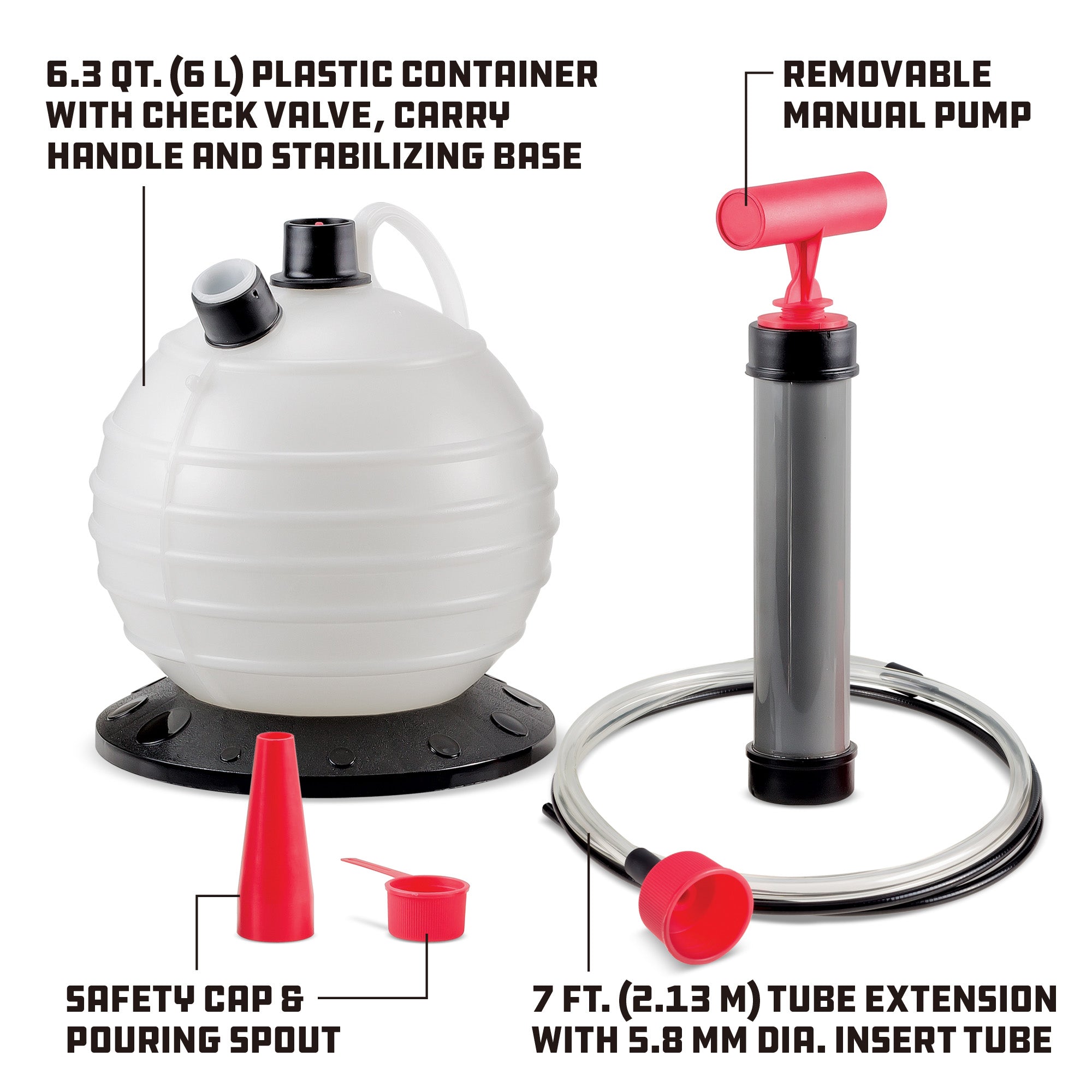 Powerbuilt 6.3 Quart (6L) Oil / Fluid Extractor - 647570