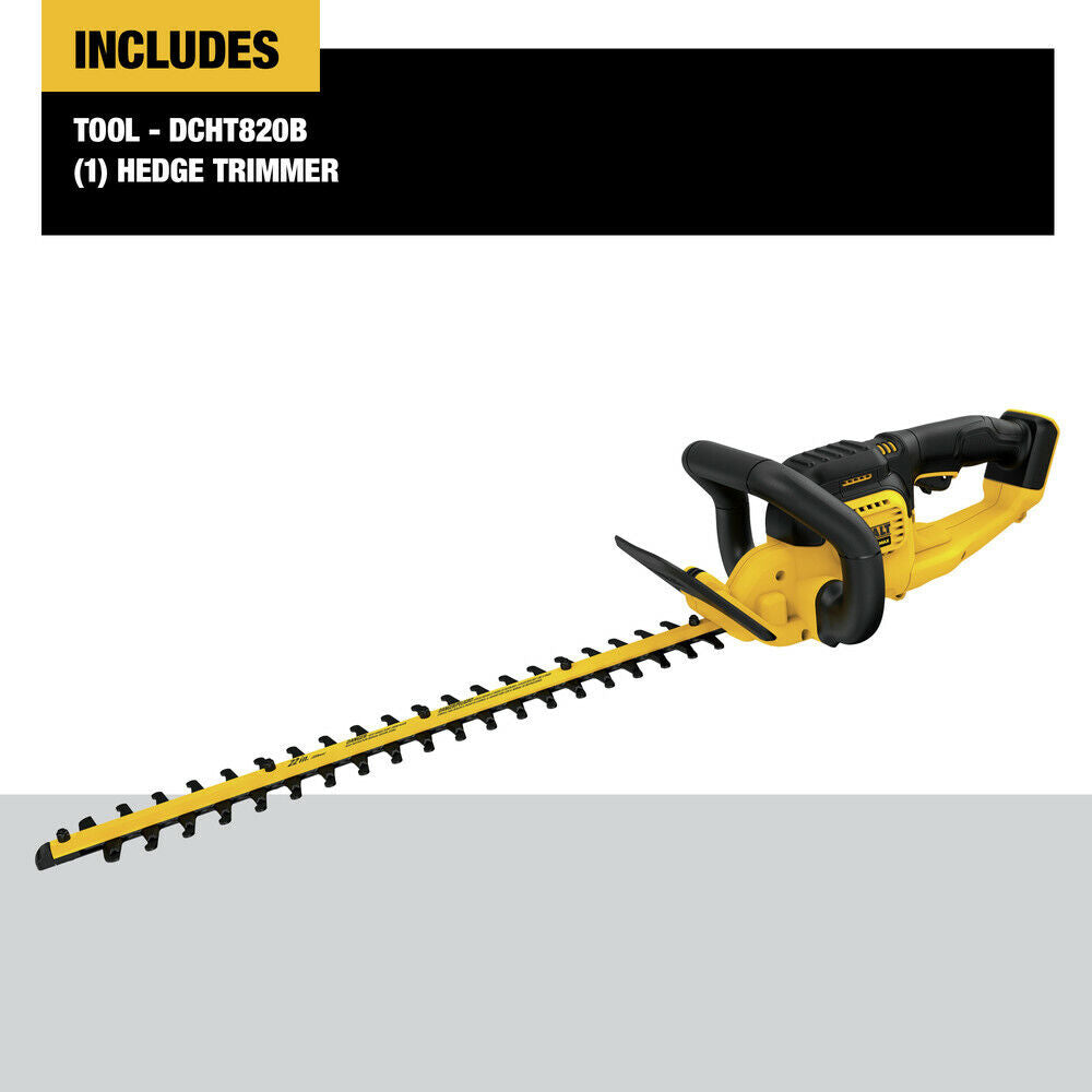 Dewalt 20v Max Li-Ion 22 In. Hedge Trimmer (Tool Only) DCHT820B New