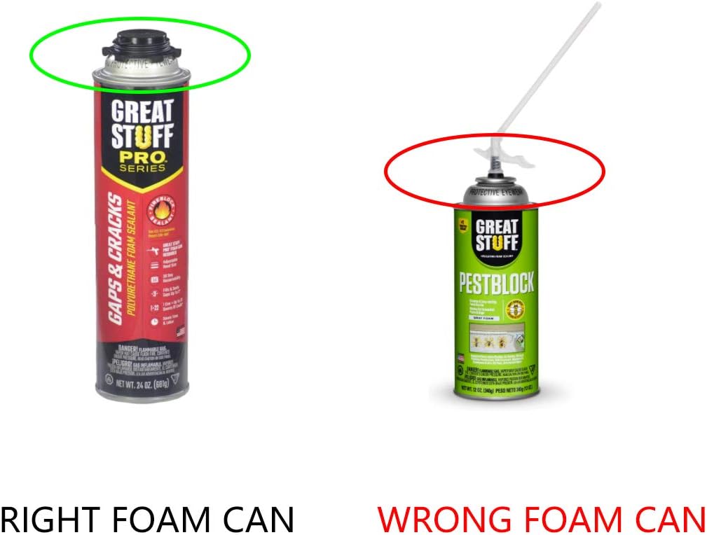 SOCSPARK Needn&s;t Clean Foam Gun, Pu Expanding Foaming Gun, Upgrade Caulking Gun, Heavy Duty Spray Foam Gun, Metal Body Covered with PTFE
