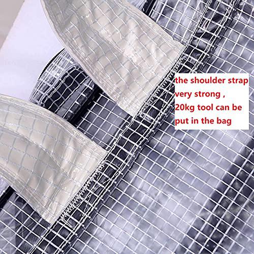 qiaolianqiao esd 15.7inch 40cm*35cm*15cm anti-static clear pvc backpack ,cleanroom engineer tool bag full cover pvc for put computer tool