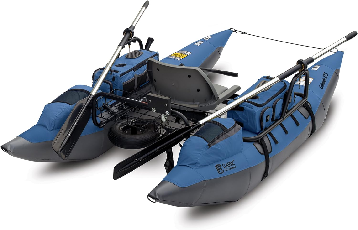 Classic Accessories Colorado XTS Fishing Inflatable Pontoon Boat with Swivel Seat