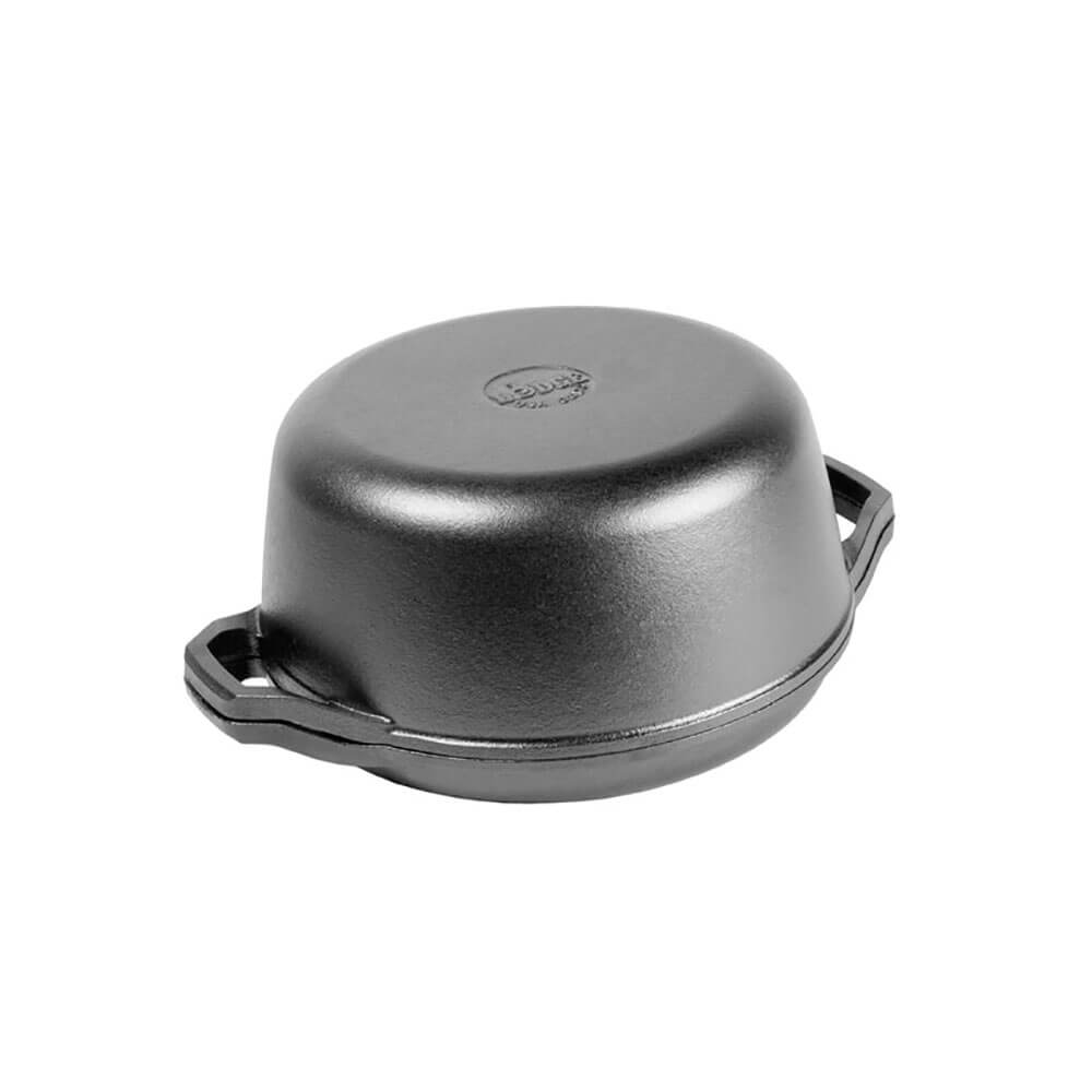 Lodge LC6DD 6 Quart Cast Iron Double Dutch Oven