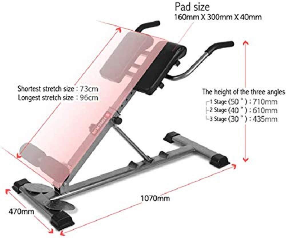 COMMAX adjustable roman chair back hyper extension bench foldable 30-40-50 degrees