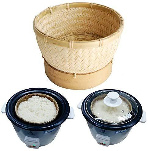 exotic art dine inner sticky rice steamer cooking bamboo basket for insert in rice cooker (basket diameter 7