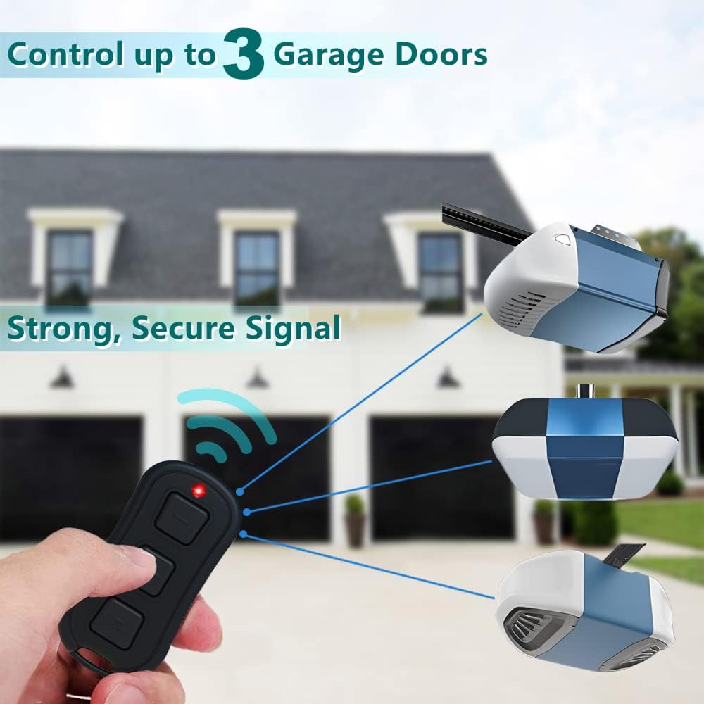 Ezyopenteck Universal Garage Door Opener Remote, for Liftmaster Chamberlain Craftsman Openers with 5 Colors Learn Button, 893MAX 371LM 373L