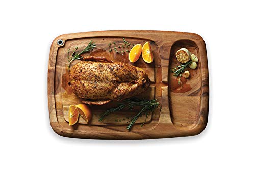 Ironwood Gourmet Kansas City Carving Board with Juice Channels, 22 x 15 x 2.5 inches, Acacia Wood