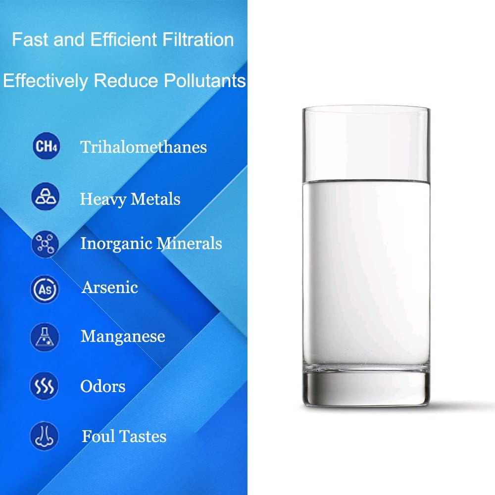 Gunneran Water Filter Replacement for Berkey Water Filter, 2 Activated Carbon Filters and 2 Fluoride Filters Compatible with Purifiers B