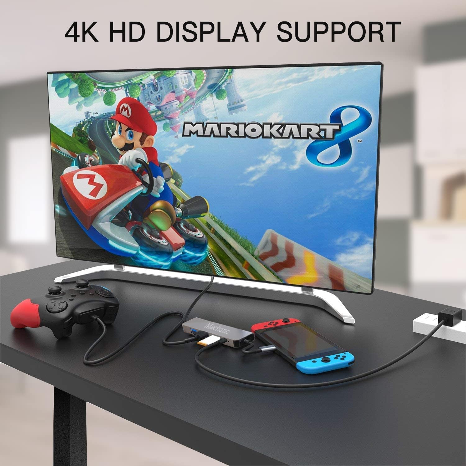 Machanc TV Docking Station for Steam Deck, OLED Switch, Nintendo Switch, Logitech G Cloud Gaming,  5-in-1 Hub Steam Deck Dock with HDMI