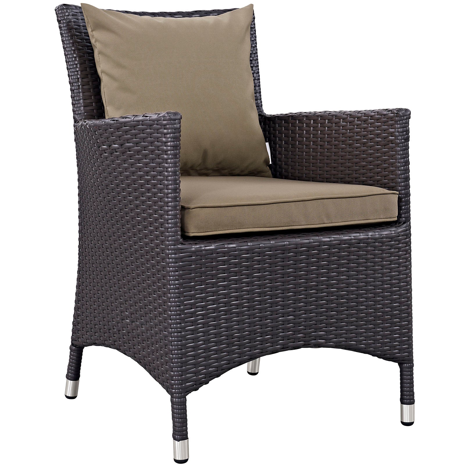 Modway Convene 7 Piece Outdoor Patio Dining Set - Espresso Mocha