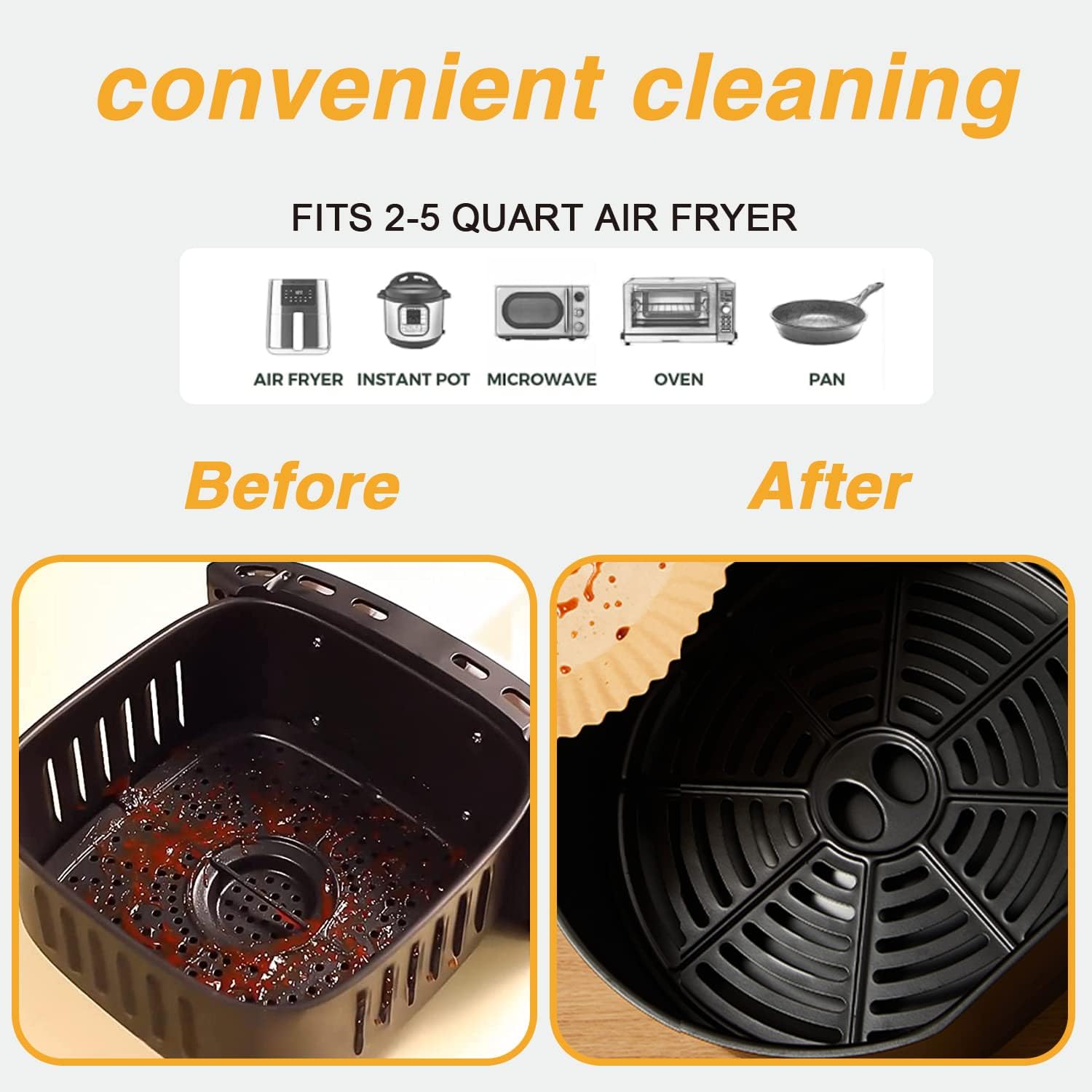 AILUN Air Fryer Disposable Paper Liners, 100PCS Non-Stick Air Fryer Parchment Liner, Oil Resistant, Waterproof, Food Grade Baking Pap