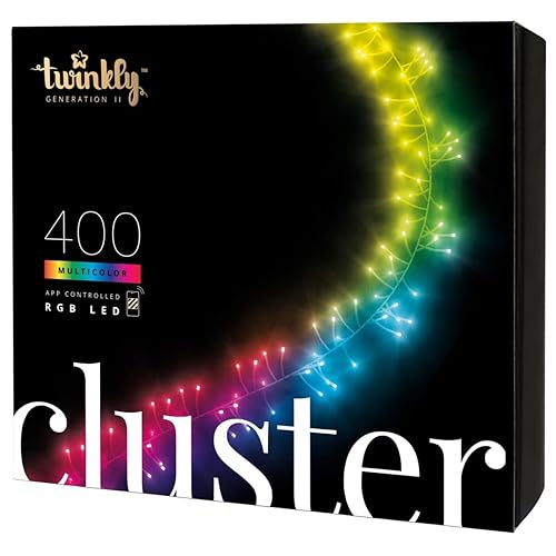 Twinkly Cluster App Controlled Weatherproof Indoor and Outdoor Smart Lighting Decoration LED Christmas Lights for Multiple Occas