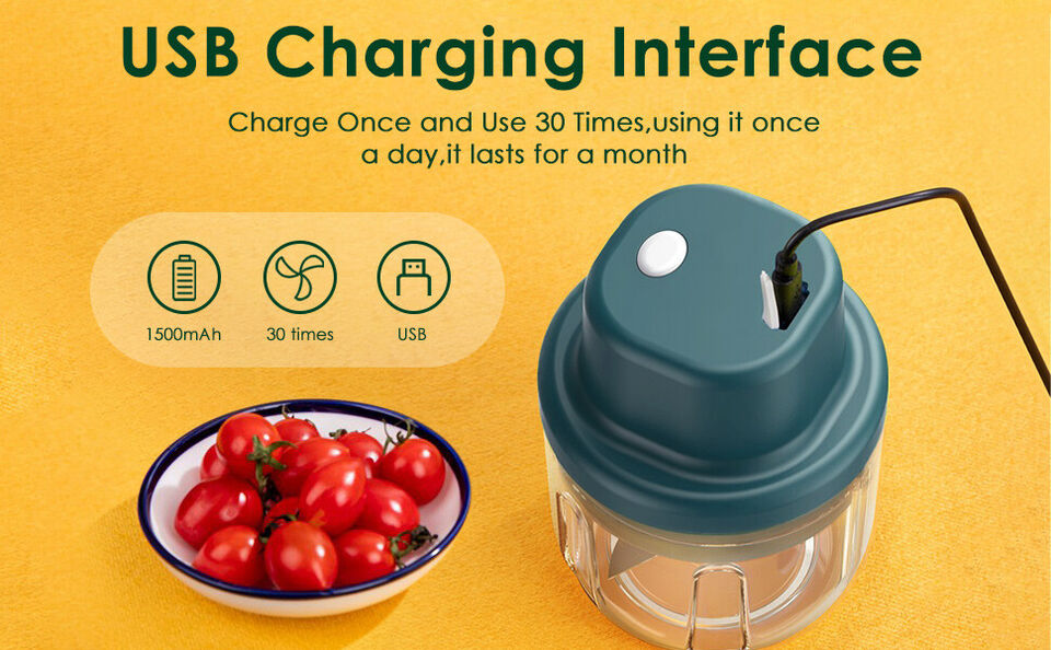 Stock Preferred 300ML Electric Garlic Mincer Food Chopper Grinder Shredder For Vegetables Meat