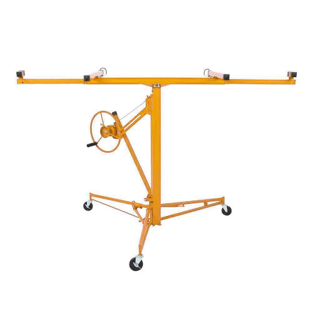 GCP Products 16 Feet Drywall Lift Hoist Sheetrock Panel Plasterboard Jack Lifter Rolling Tool