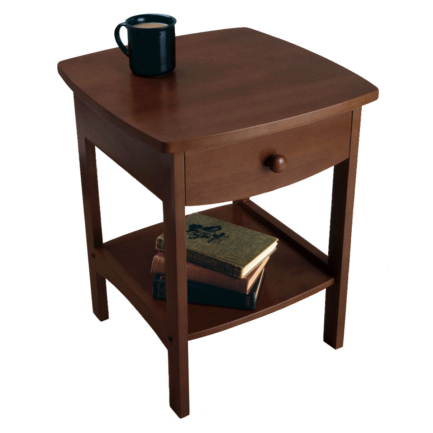 Winsome Claire Accent Table Anitque Walnut Finish