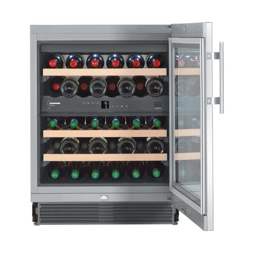 Liebherr WU3400 24 ADA Compliant Dual Zone Undercounter Wine Storage Cabinet with 3.3 cu. ft. Capacity in Stainless Steel