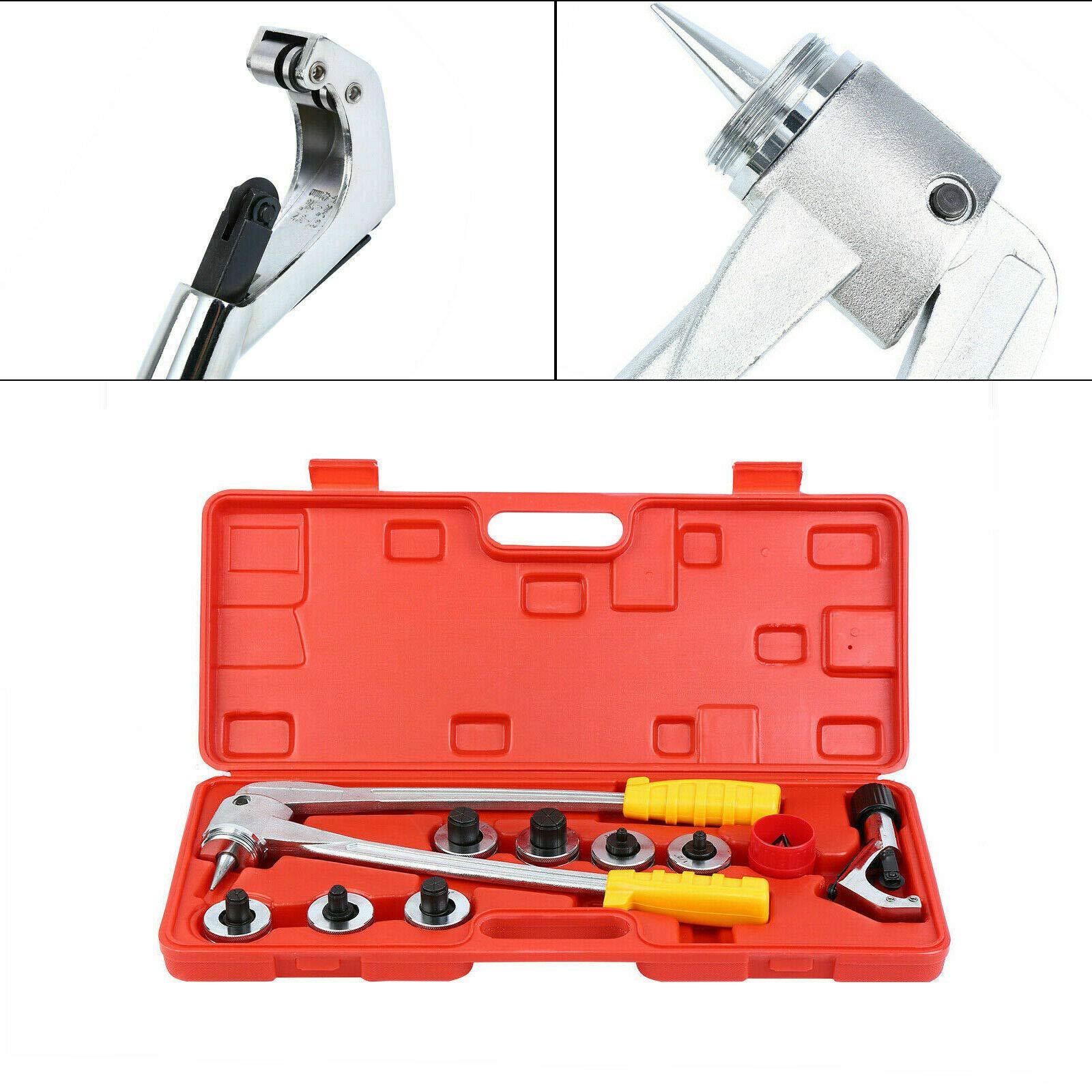 youwise tube expander tool kit with deburring tool, pipe cutter, 7 tube expander heads 3/8