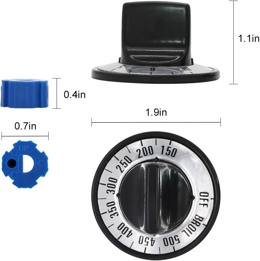 AMI PARTS Electric Range Burner Knob Kit KN002 RKE Universal Electric Range Oven Knob Handle Kit Compatible with Whirlpool Gas Stove  - R