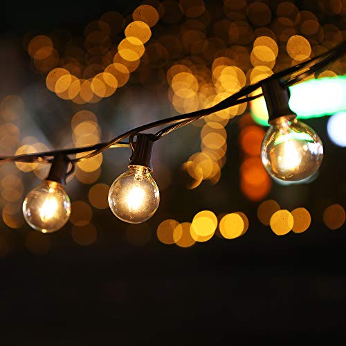 Tomshine LED Globe G40 Outdoor String Lights, 40Ft Patio Lights with 25+3 Glass Bulbs(1w, 2700k), Commercial Hanging Lights for Backyard