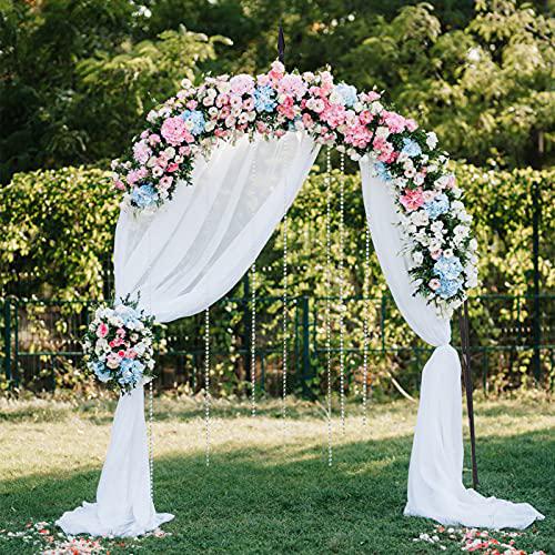 goflame garden arch steel, rose arbor for various climbing plant, outdoor garden lawn backyard, gothic style heavy duty weddi