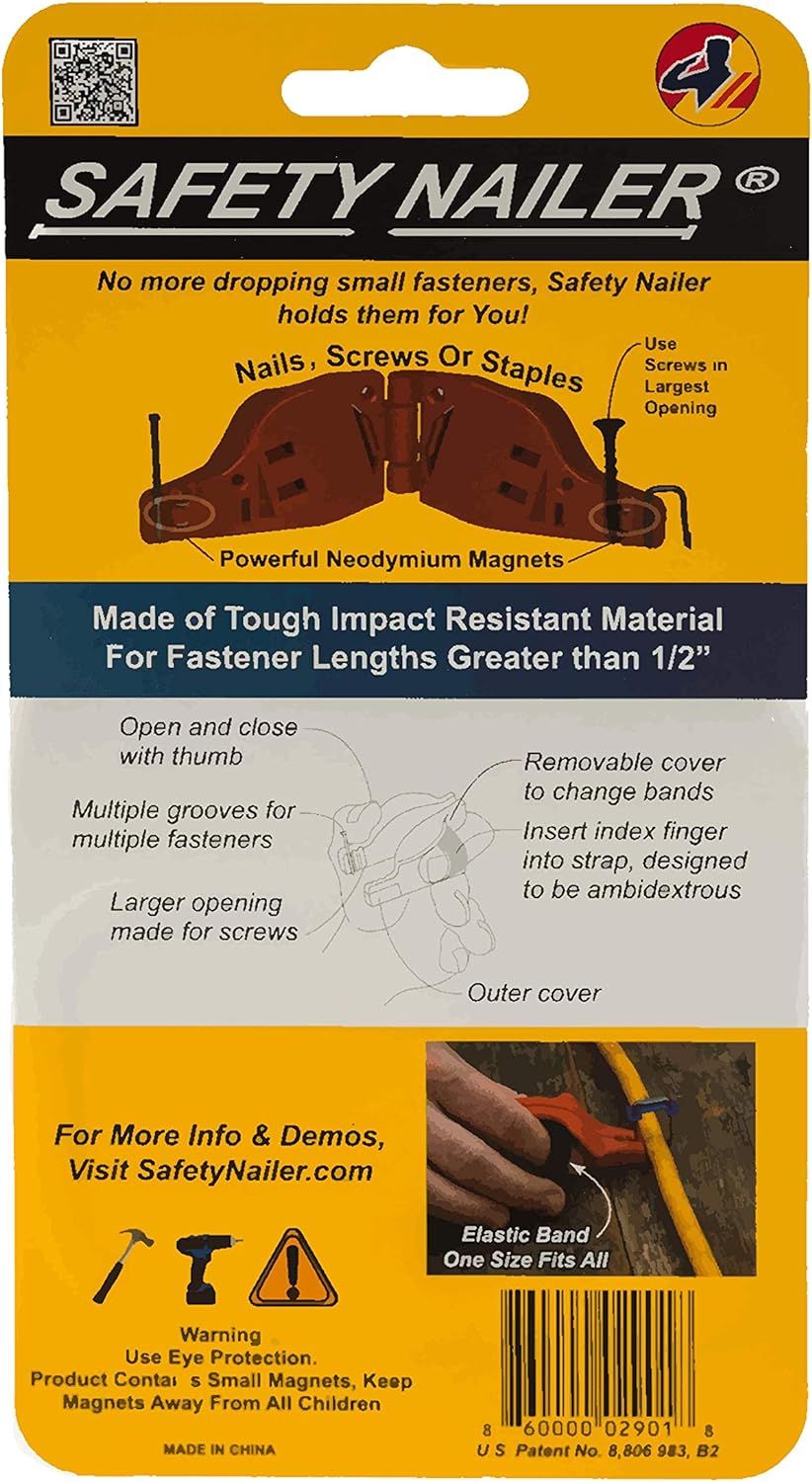 Safety Nailer LLC Safety Nailer Mini- For Finish Nails, Small Screws, and Staples