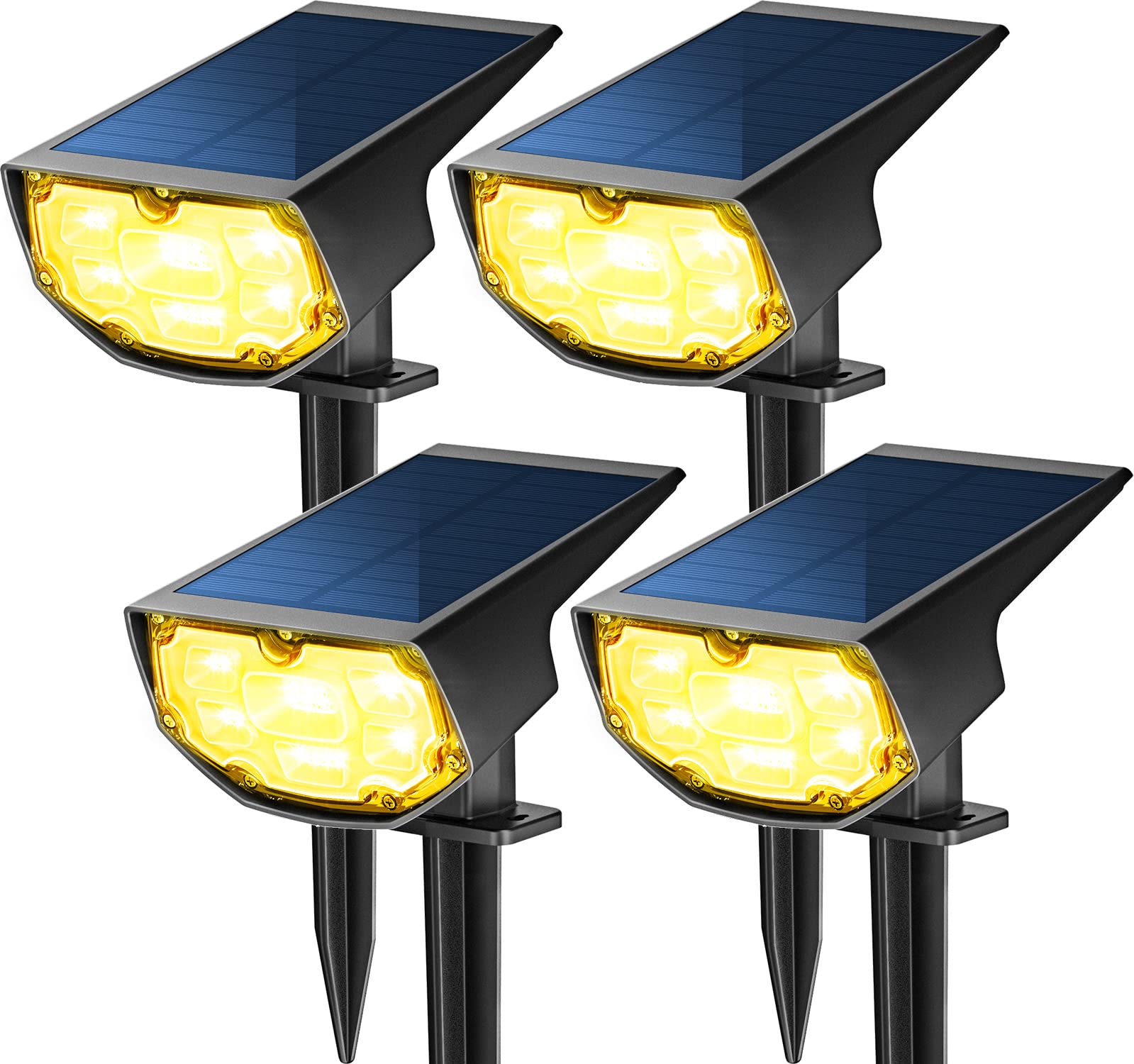 Airmee Solar Outdoor Lights, Lumen Bright Spot Lights Waterproof, Auto Onoff Solar Landscape Lights With 40000H Lifespan, 2-In-1 Garden