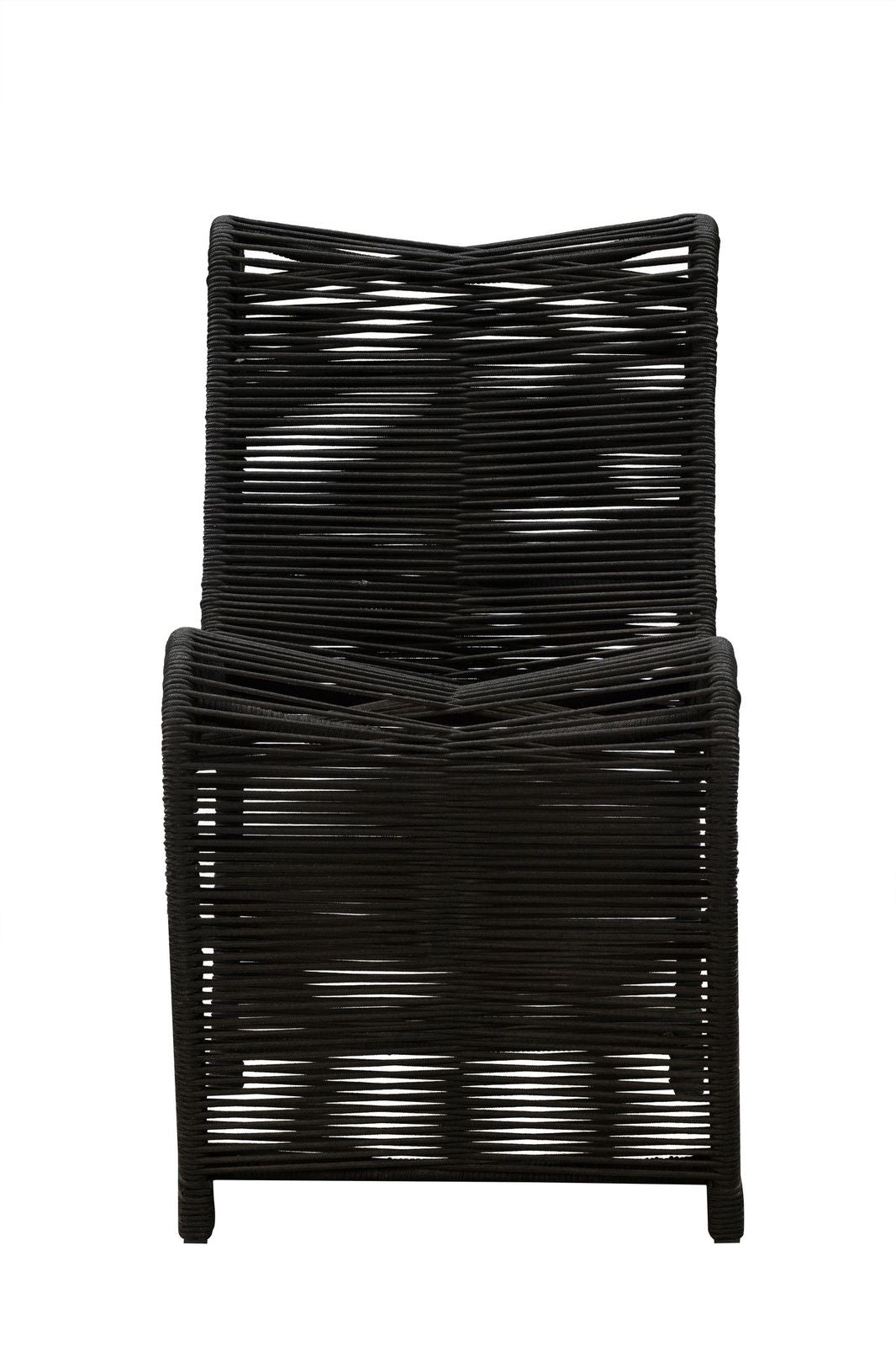 Boraam Lorenzo Rope Outdoor Patio Chairs, Set of 2 - Black