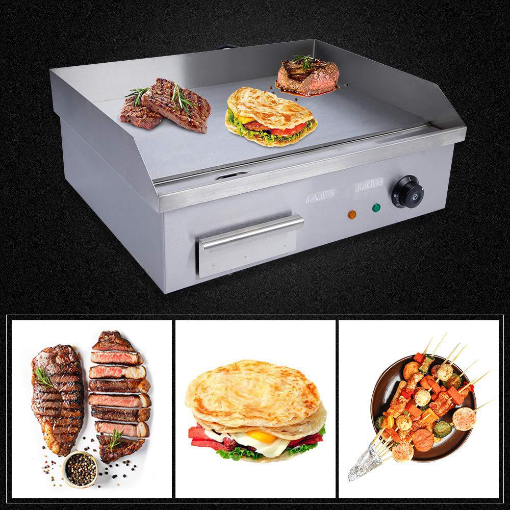 loyalheartdy professional electric griddle commercial electric griddle flat top grill hot plate commercial grill bbq electric countertop g