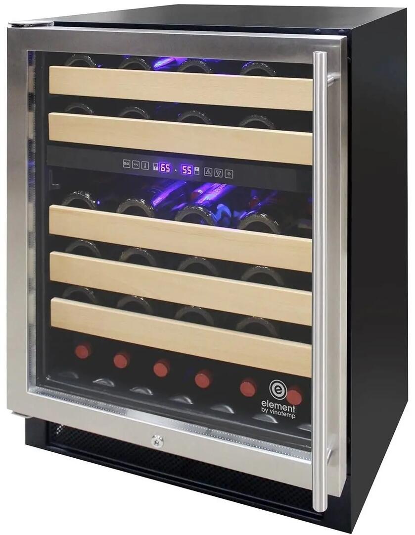 Element by Vinotemp EL-46WCST-L 24 Connoisseur Series Wine Cooler 5.3 cu. ft.