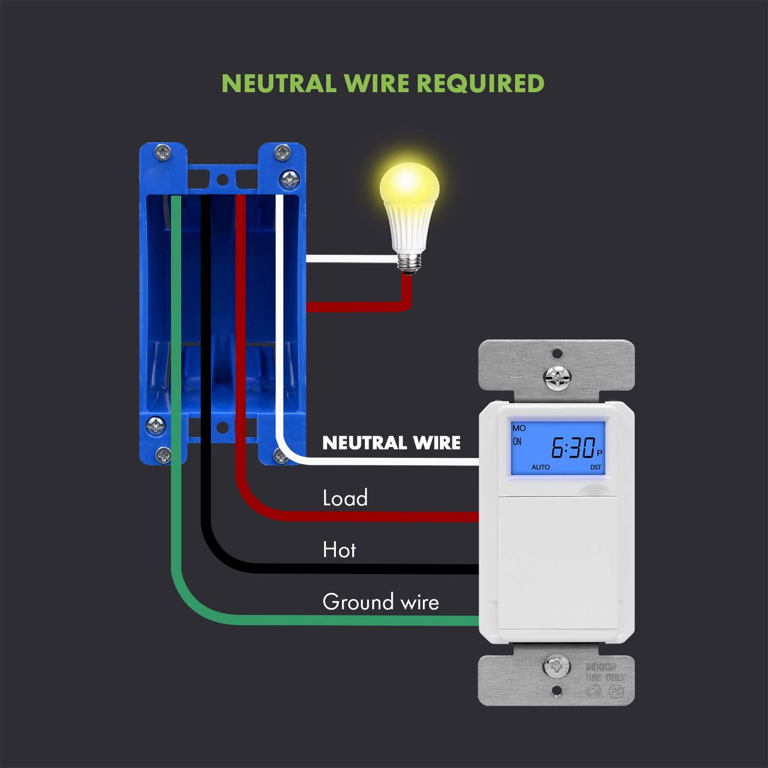Generic TOPGREENER Digital Astronomic Timer Switch, 7-Day Programmable Sunrise Sunset, Single Pole or 3-Way, Neutral Wire Required, 120