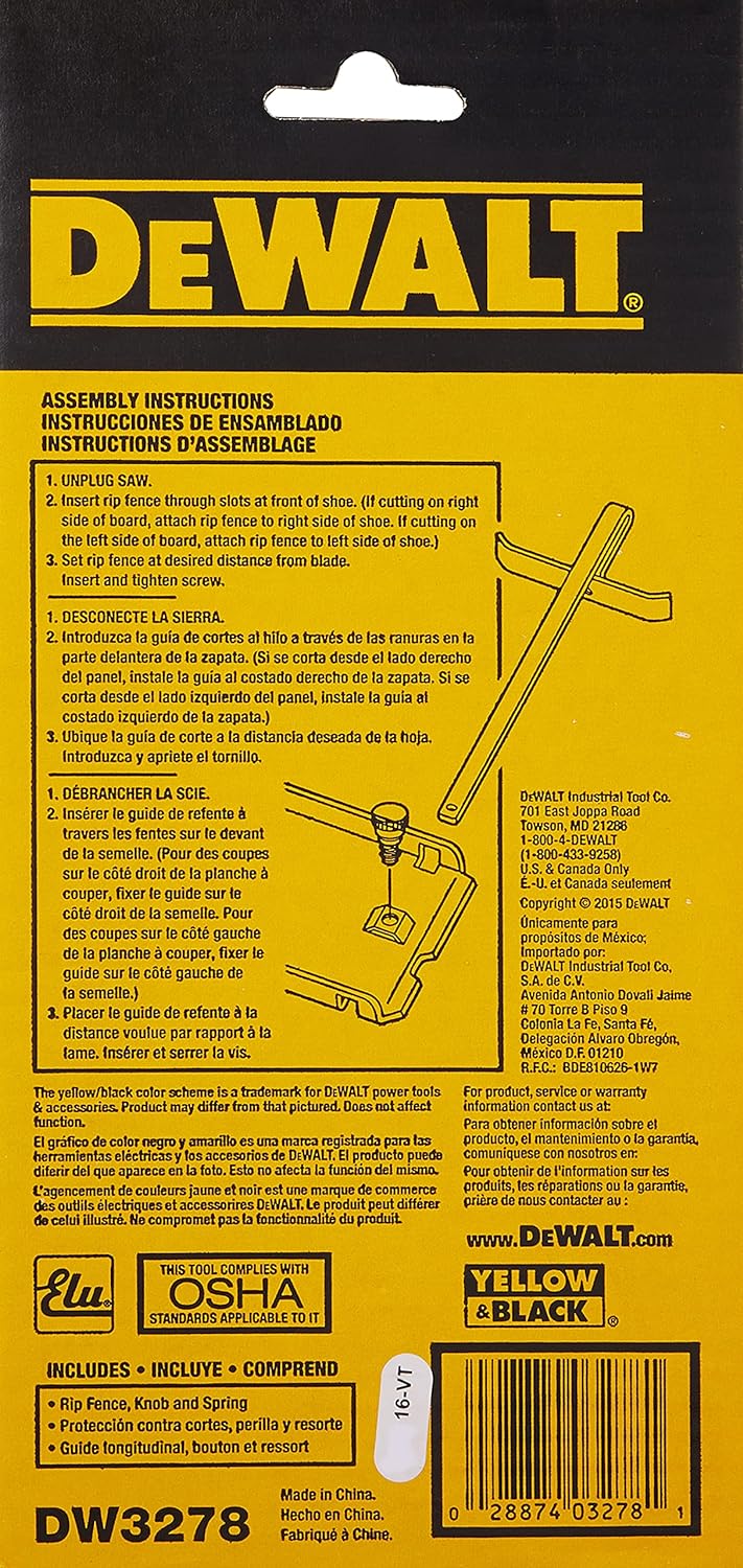 DeWalt Circular Saw Fence (DW3278)
