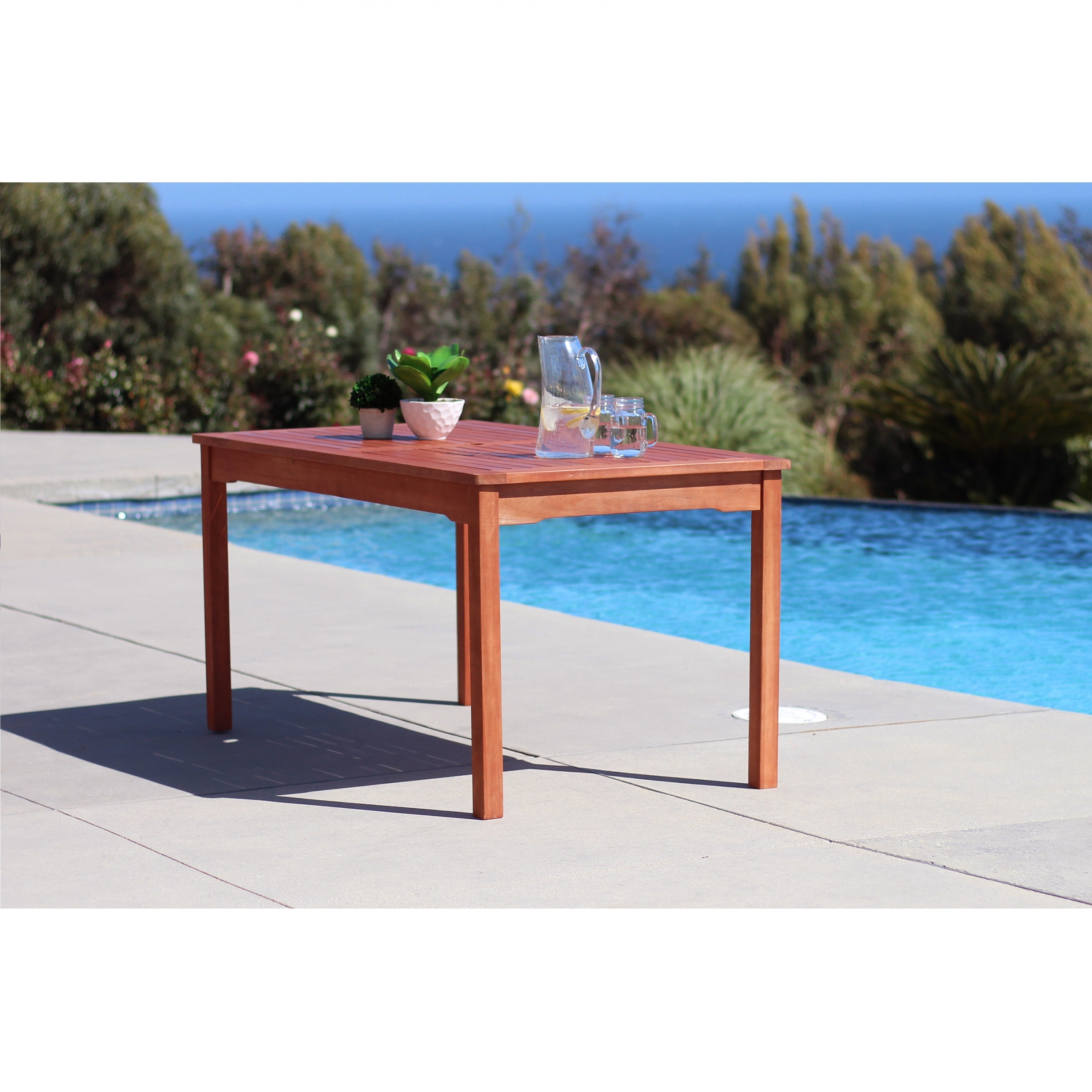 Vifah Malibu 7 pc. Patio Dining Set with Stackable Chairs